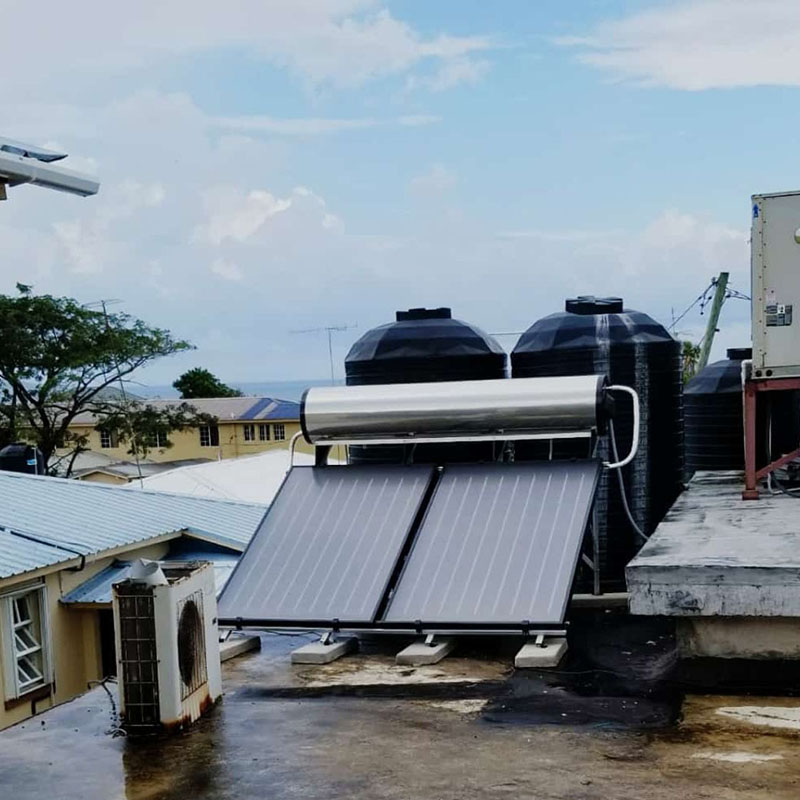 flat roof solar water heater flat panels