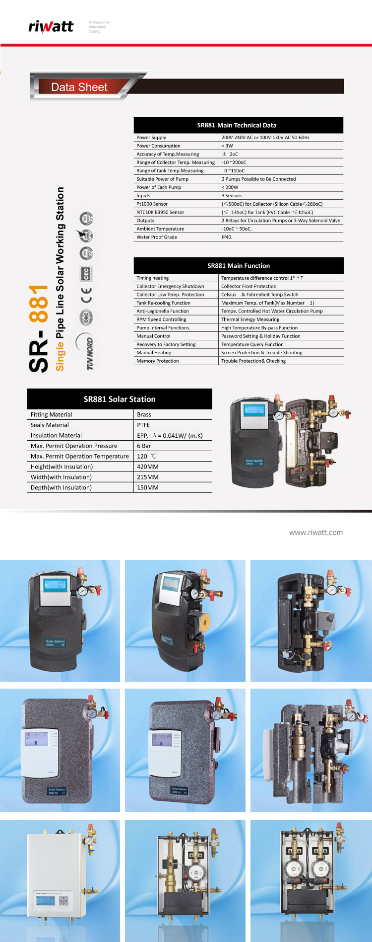 sr881 solar controller