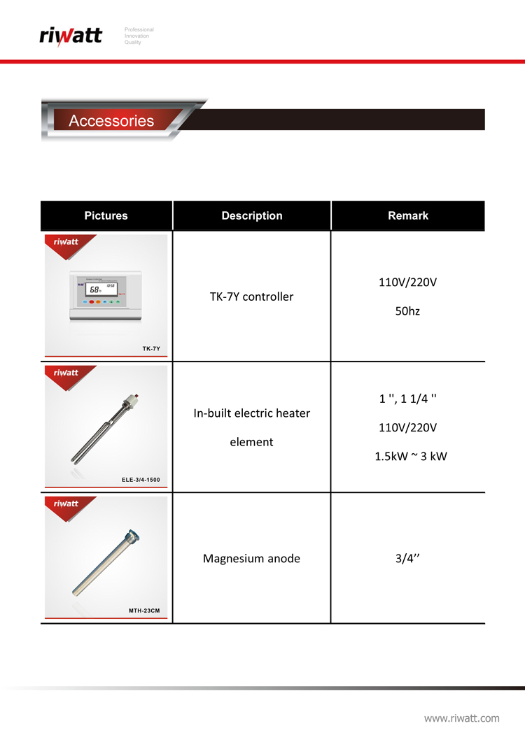 316L-solar-water-heater-parts