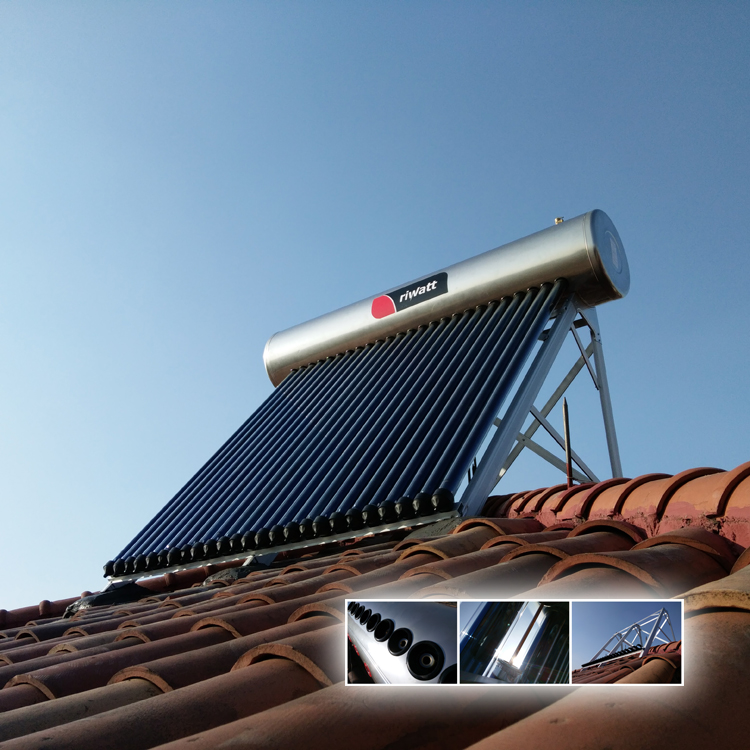 RIWATT 316L solar water heater for mauritius