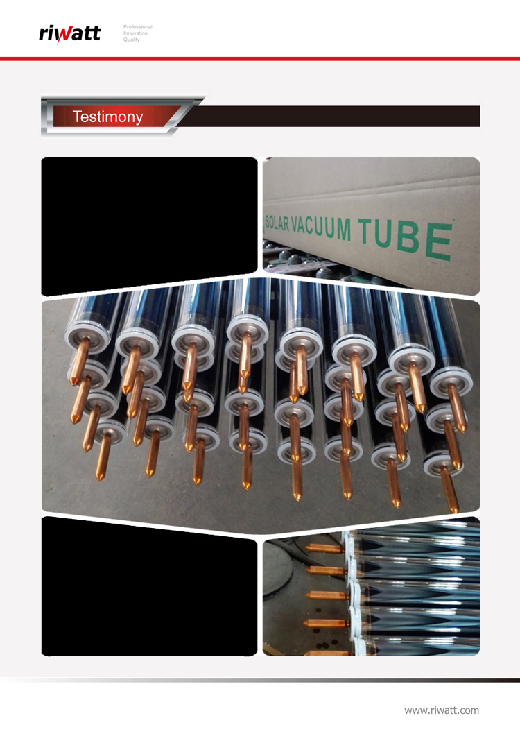 prix du tube à vide solaire caloduc
