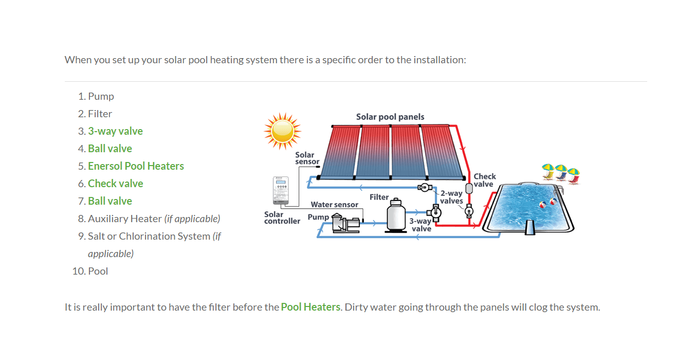pool solar hot water heating solutions