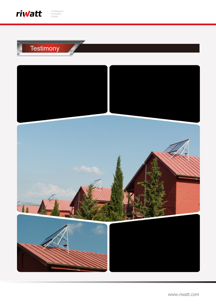 split pressurized solar water heater application