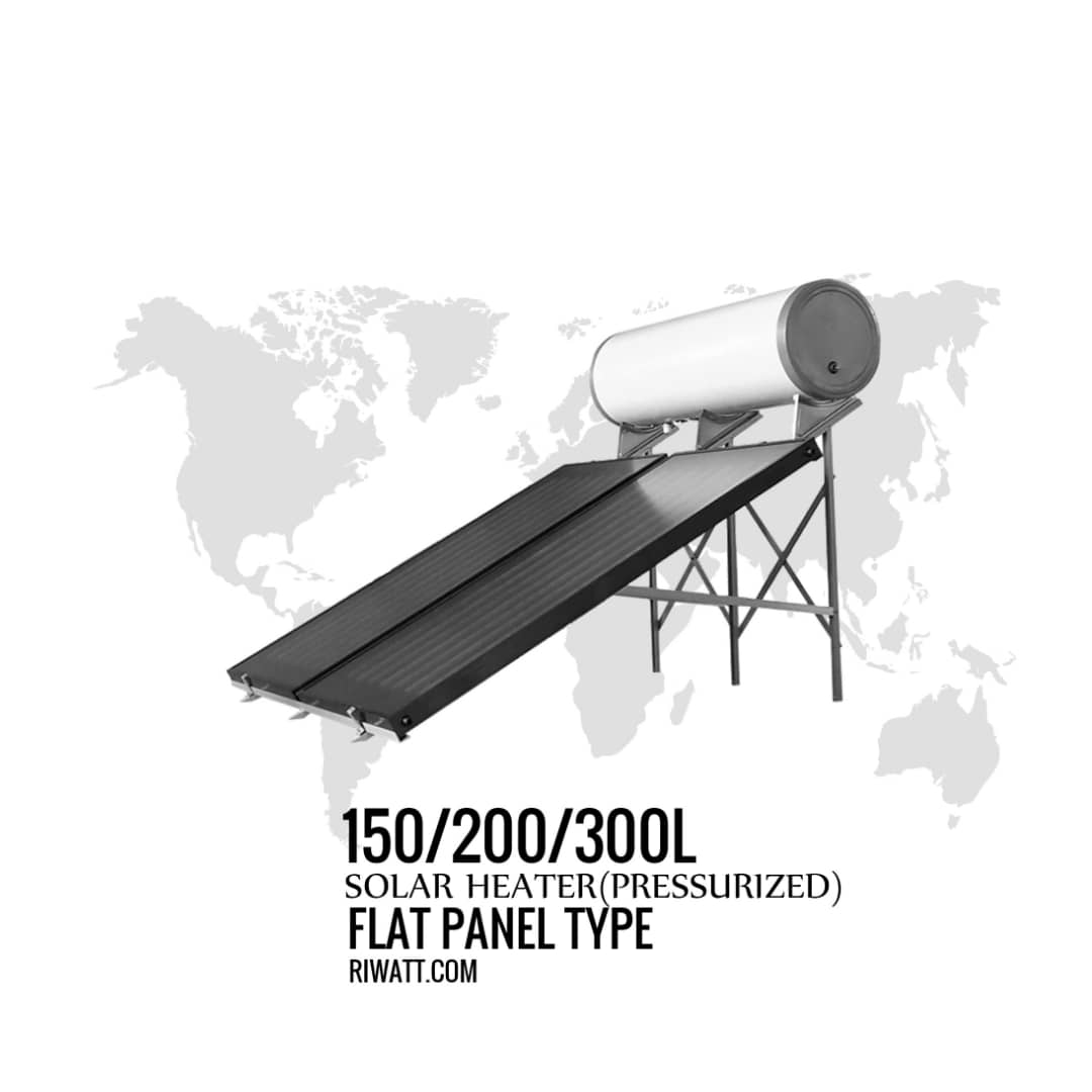 200L flat panel solar hot water