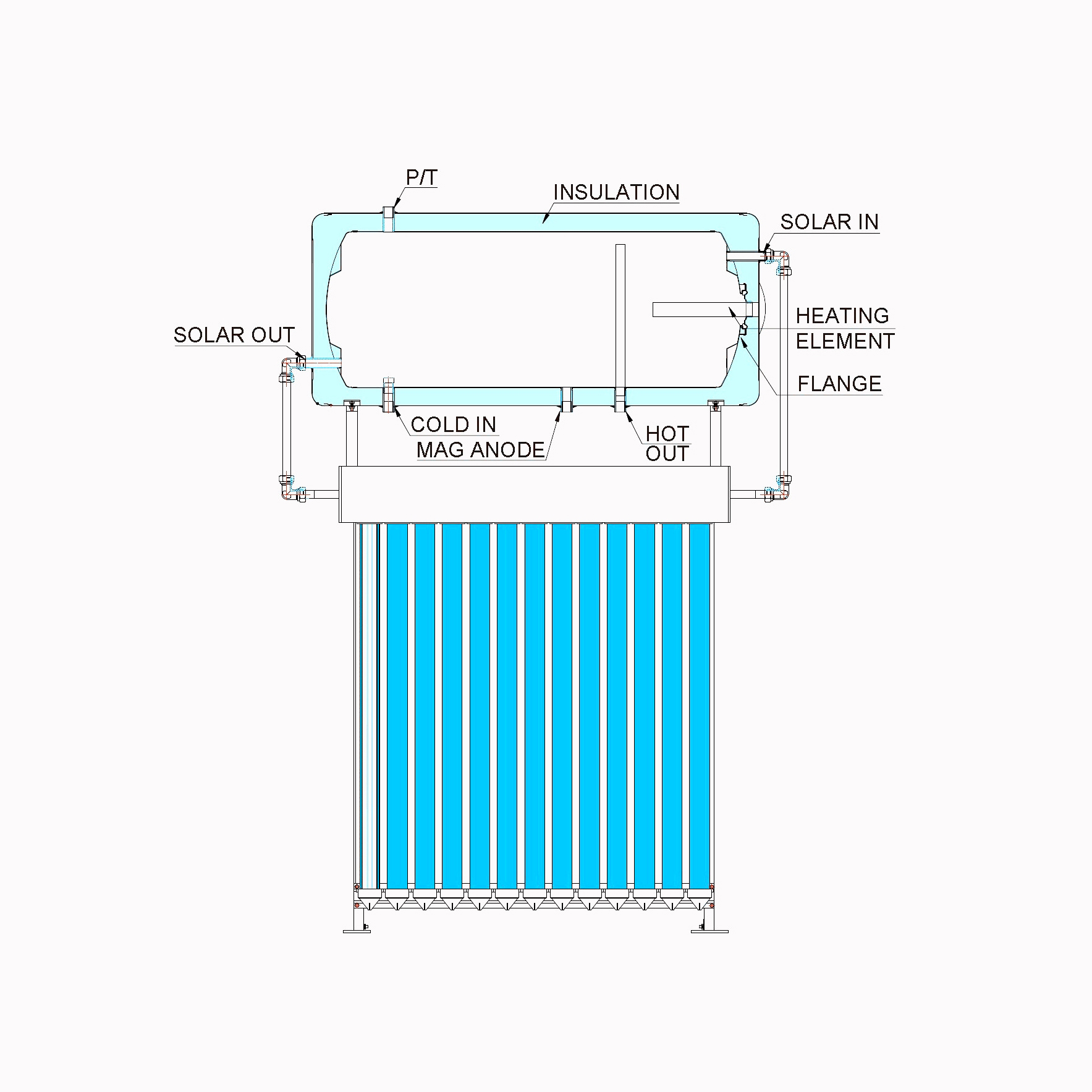 split compact solar water heater