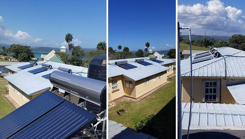 hospital flat panels 150L 300L solar hot water heating system