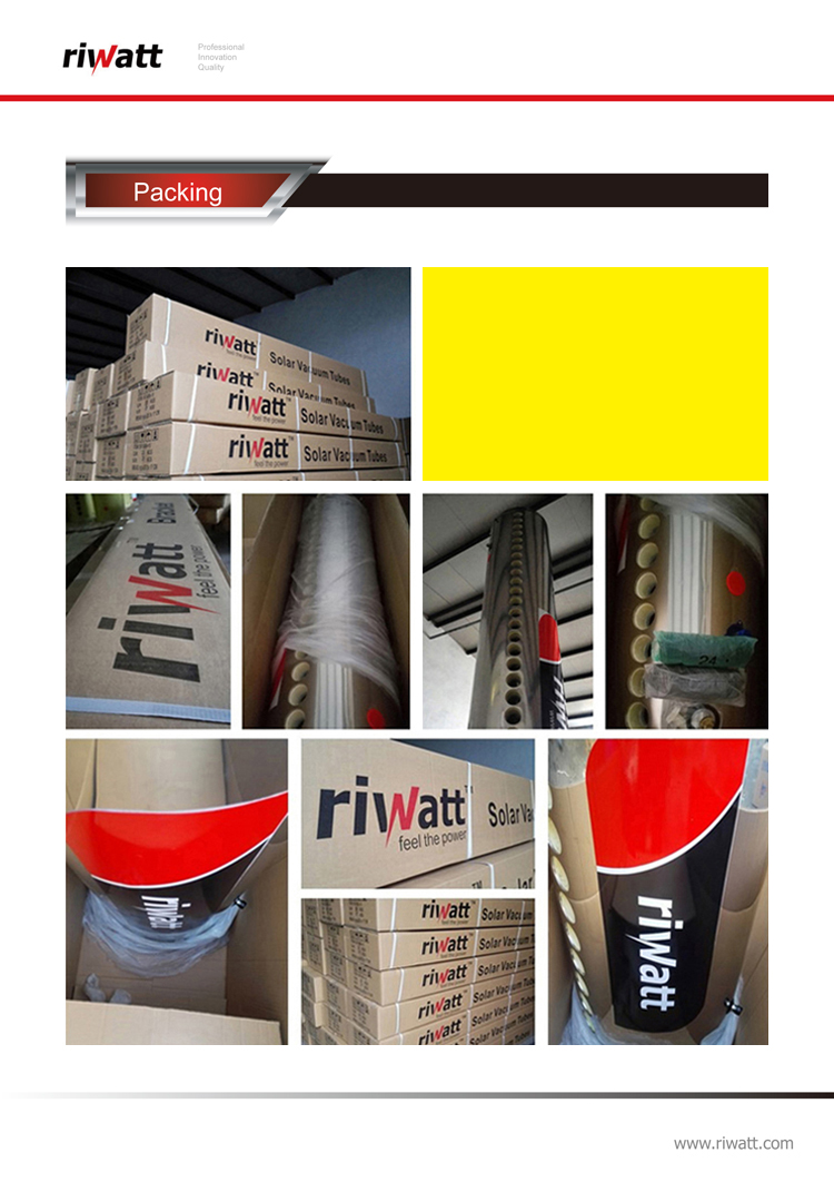 riwatt solar water heater packing