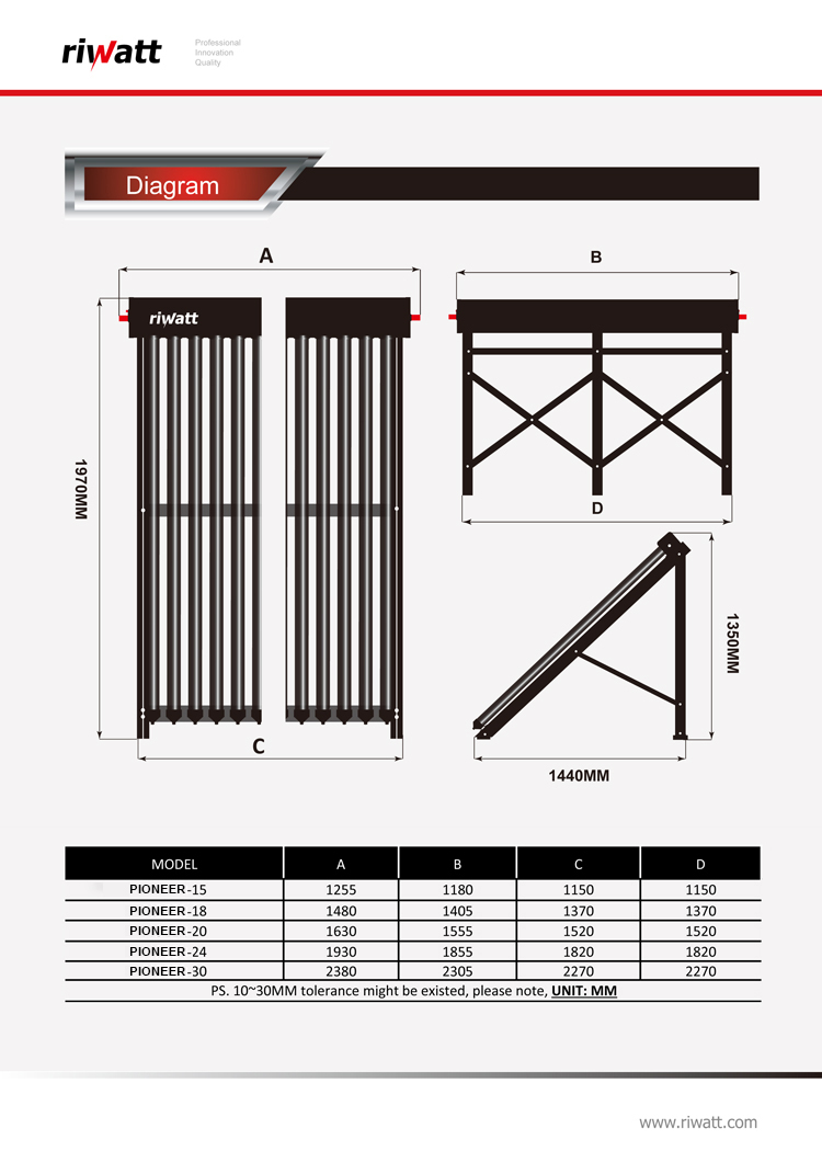 vacuum tube solar collector