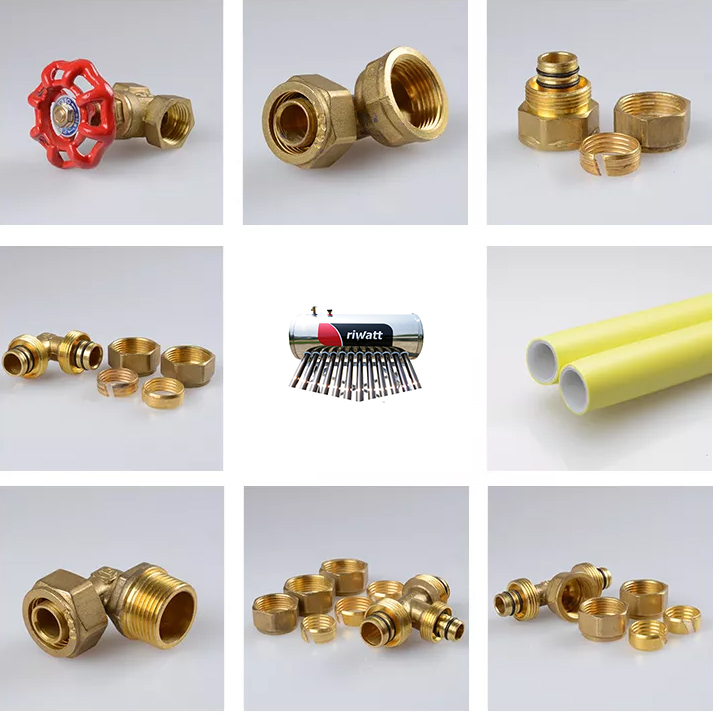 solar hot water pipe fittings