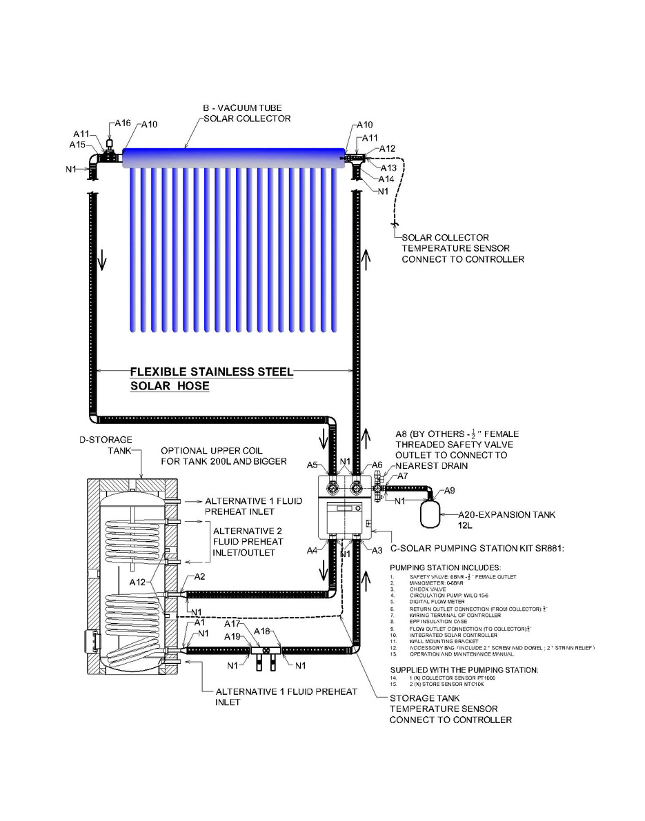 split heat pipe solar water heater working principles