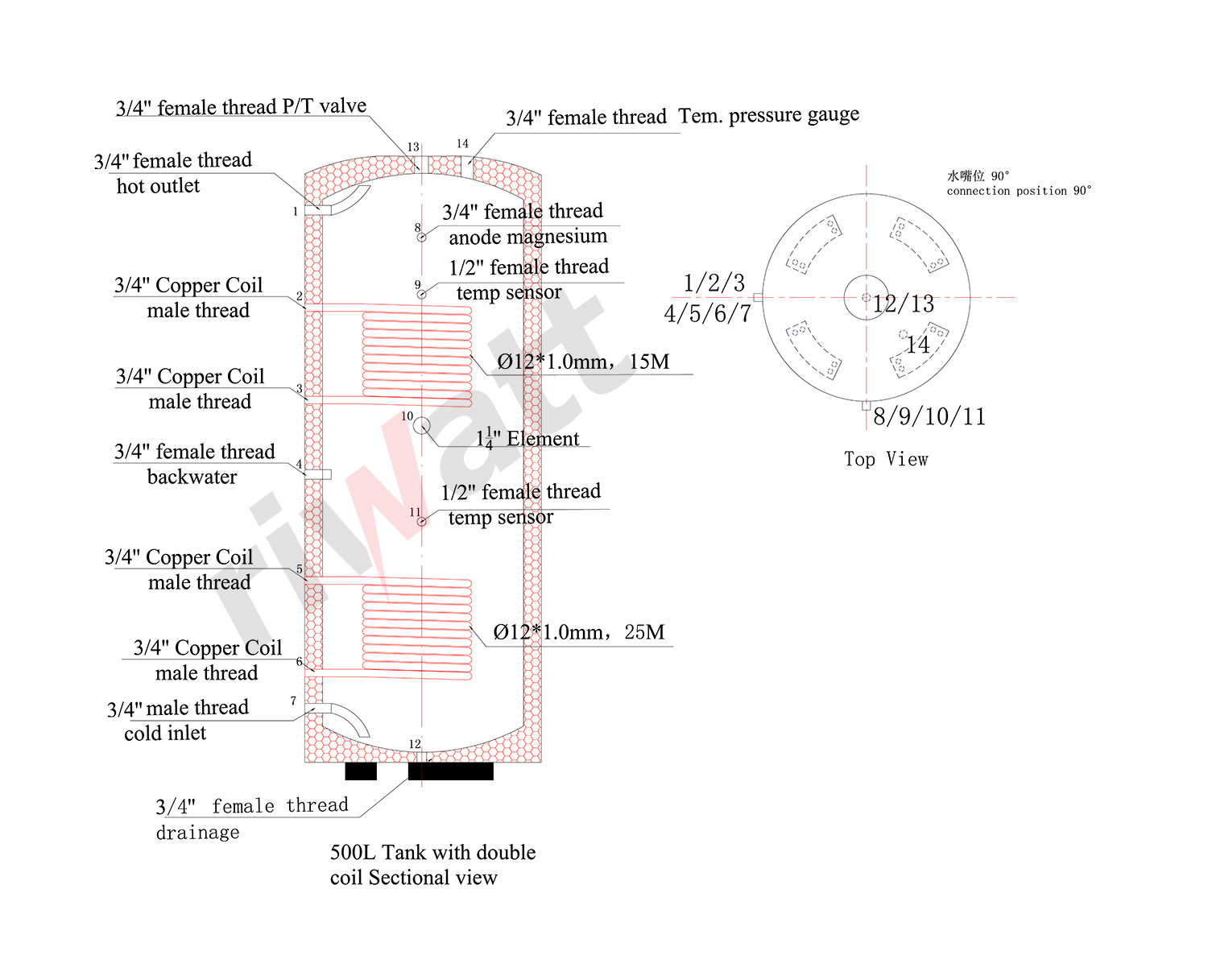 pressurized water tank diagram