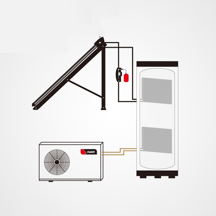 Solar-powered hybrid water heater