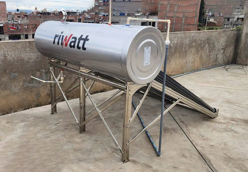 riwatt stainless steel solar panel hot water heater 200l