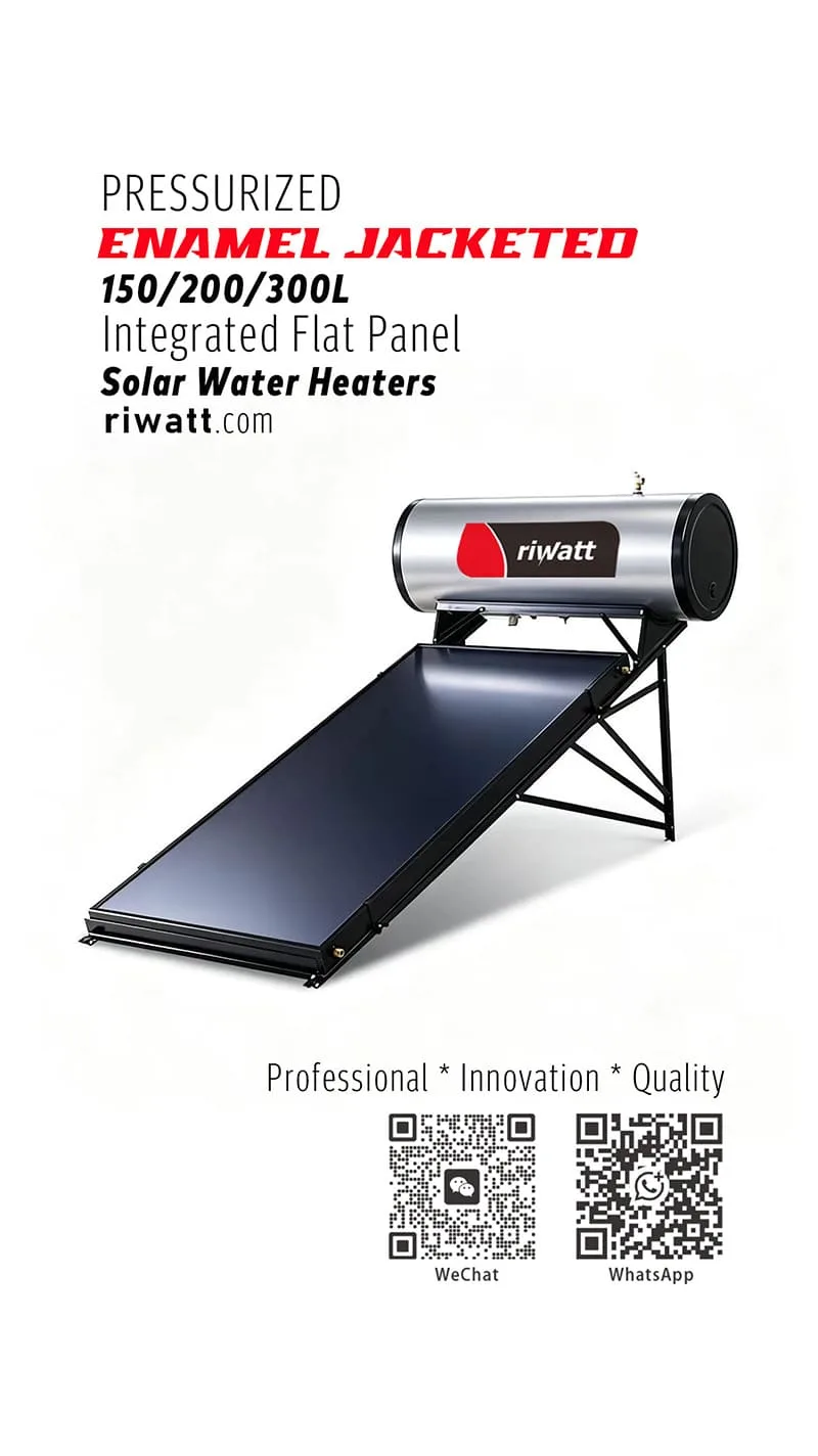 integrated flat panel pressurized solar hot water heater