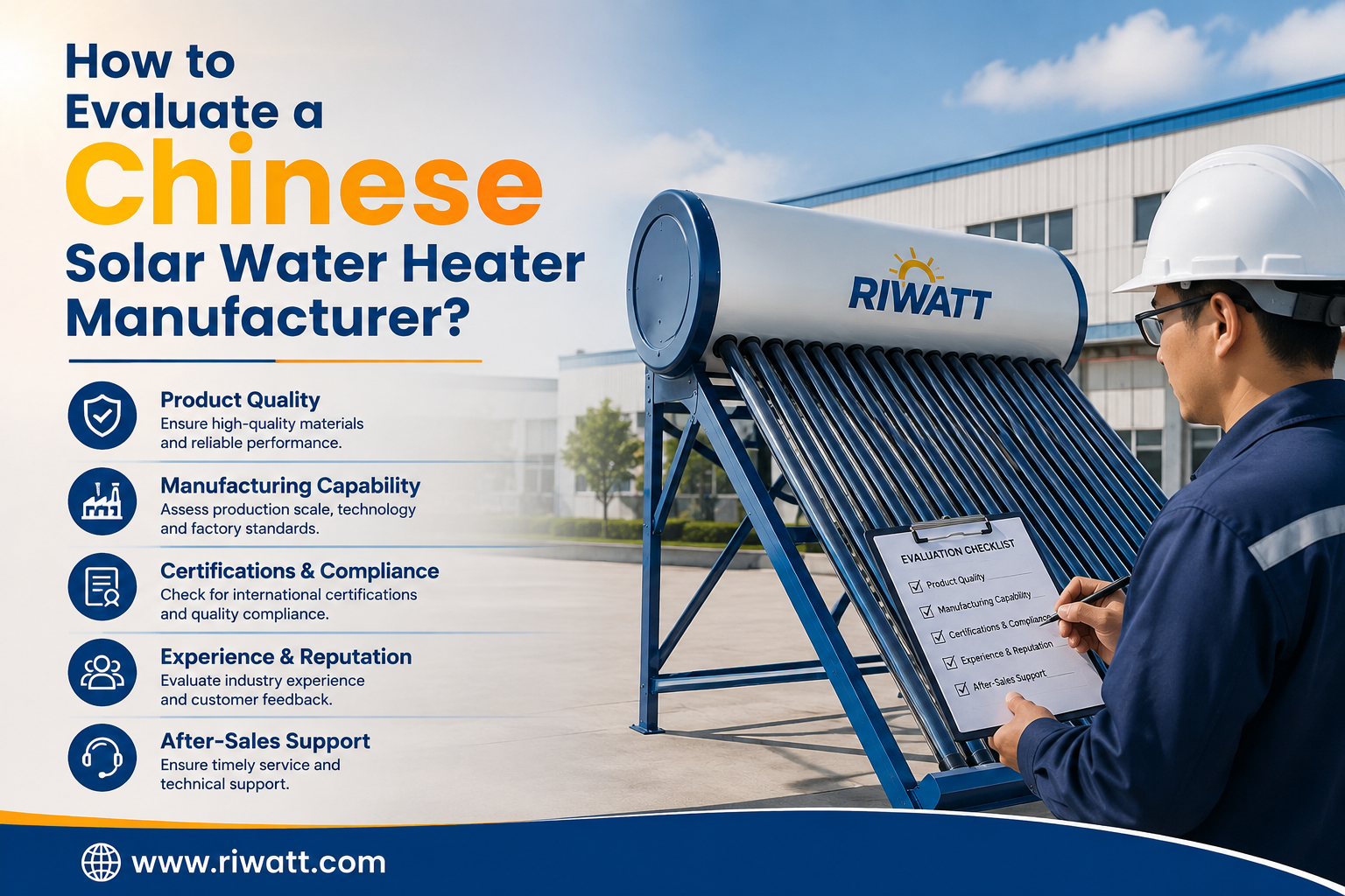 How to Evaluate a Chinese Solar Water Heater Manufacturer?