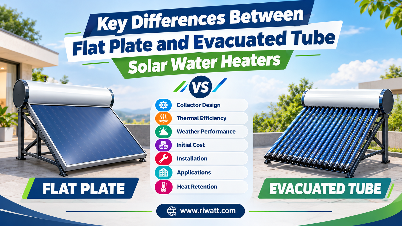 Key Differences Between Flat Plate Vs Evacuated Tube Solar Water Heaters